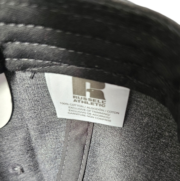 Russell Athletic Charcoal Grey Monogram Baseball Cap BNWT - Picture 4 of 7